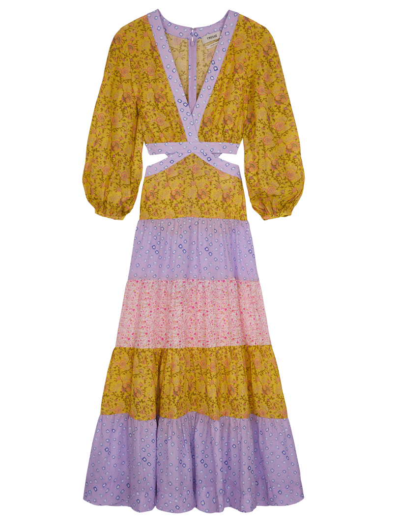 Robe imprimé patchwork floral
