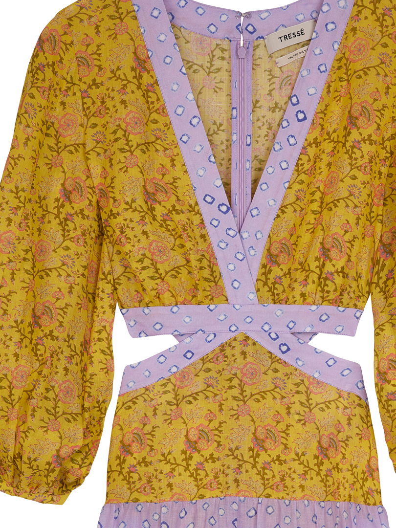 Robe imprimé patchwork floral