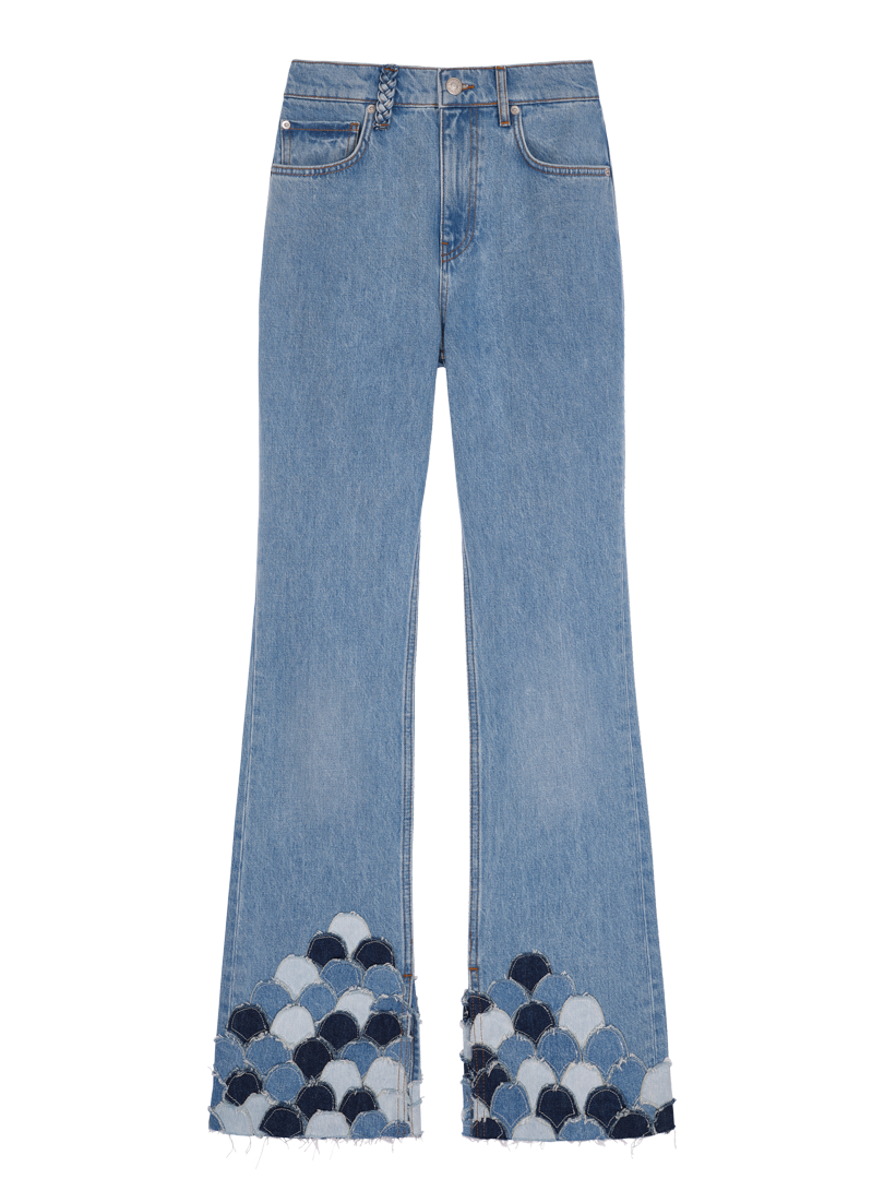 Jean flare patchwork