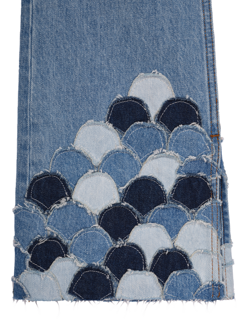Jean flare patchwork