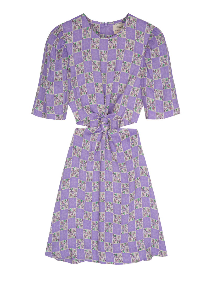 Robe courte imprimée à découpes