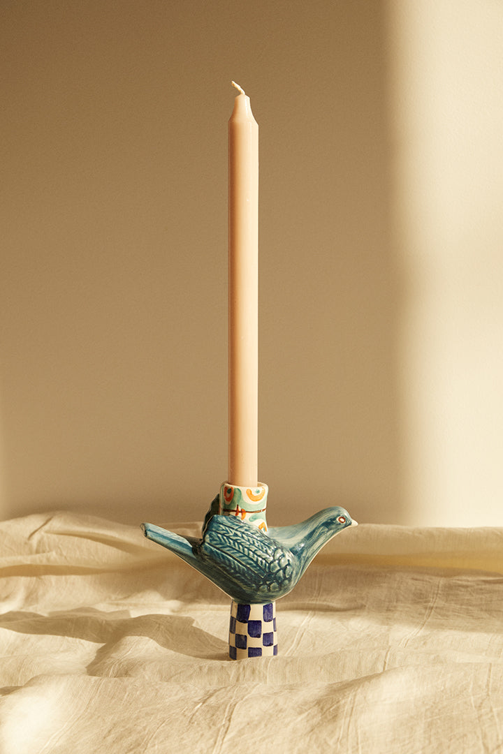 SEVI blue bird candle holder