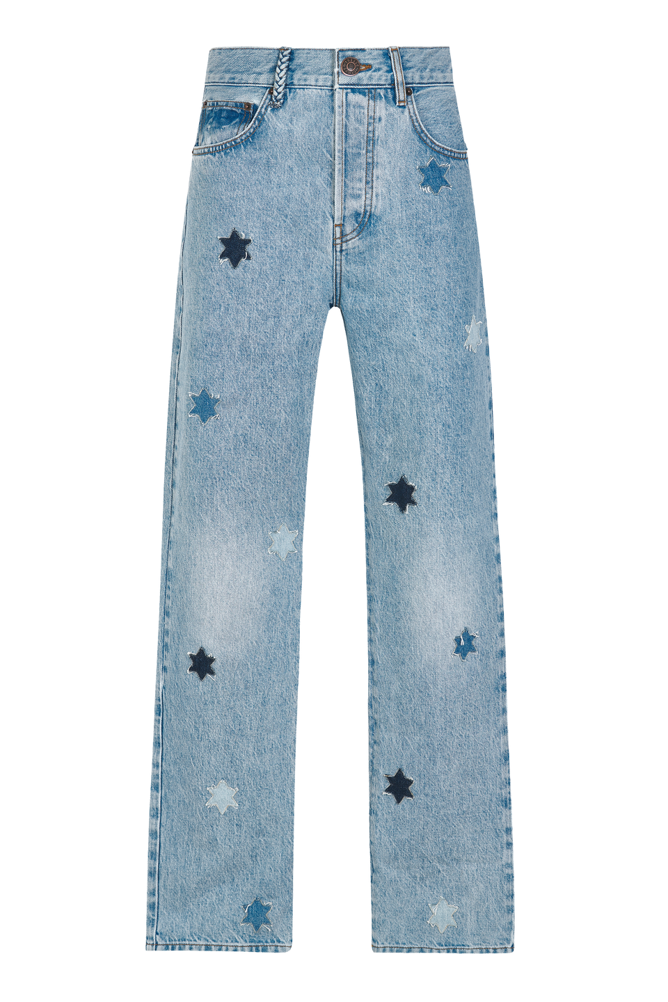 Denim patchs étoiles