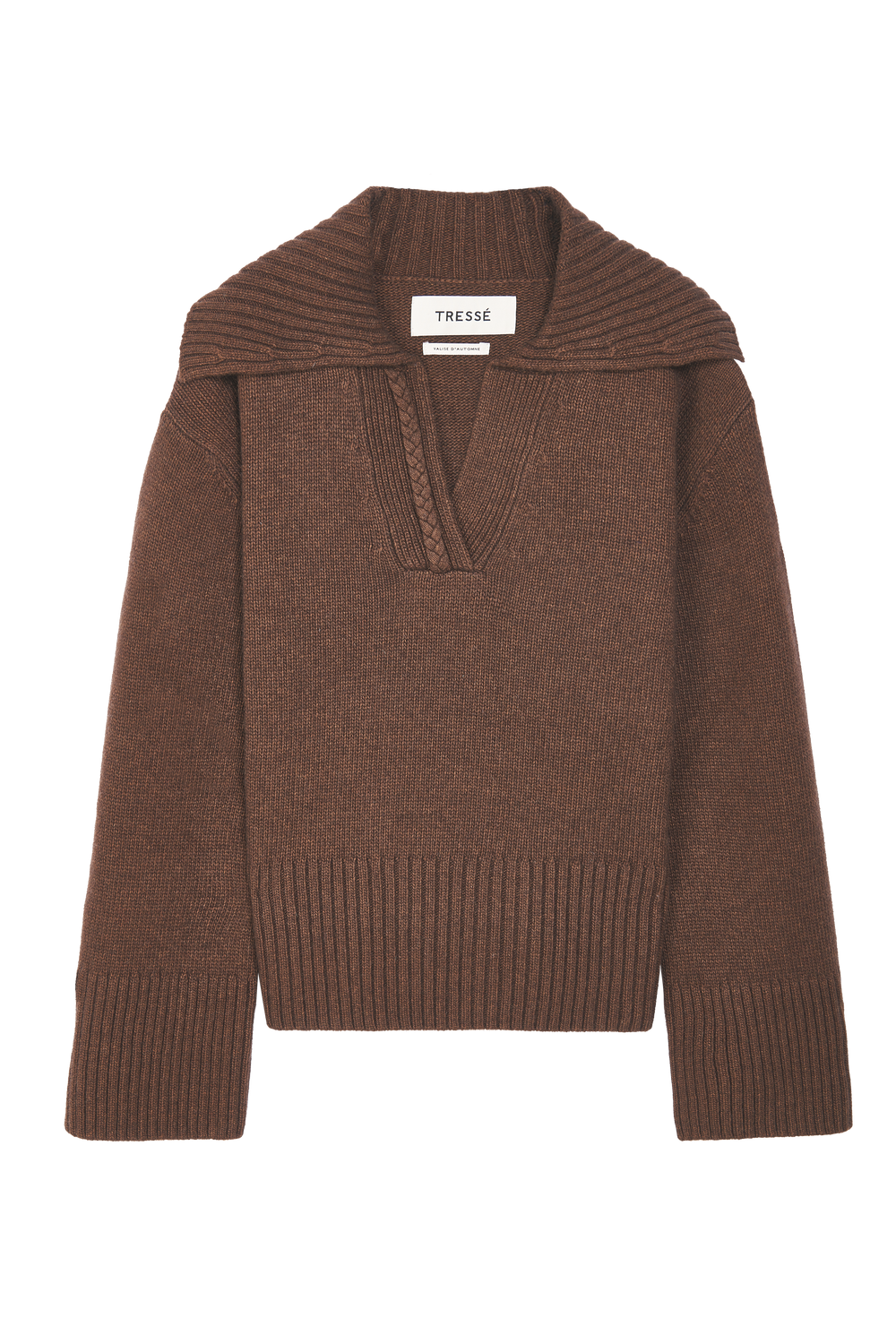 Loose-fitting sweater with cowl neck