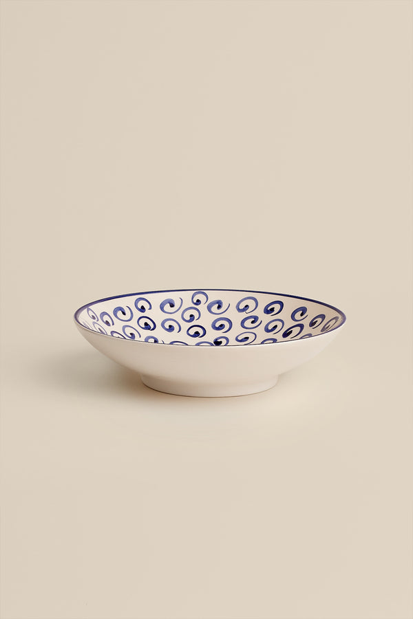 soup bowl with blue and yellow hearts