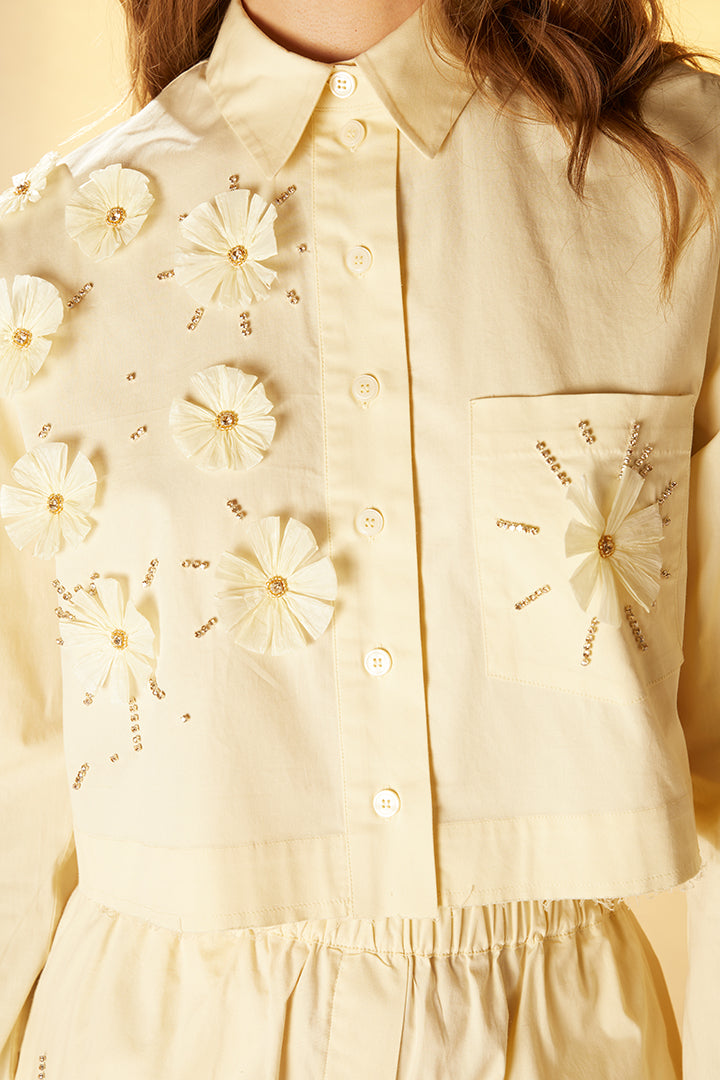 Embroidered floral shirt