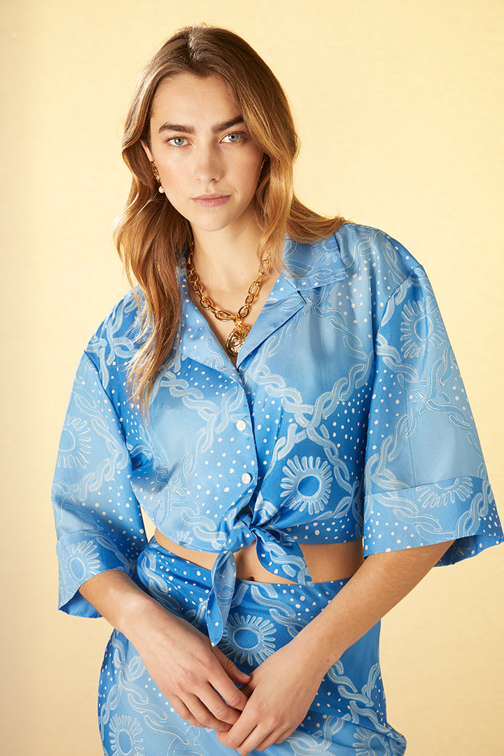 Silk patterned shirt