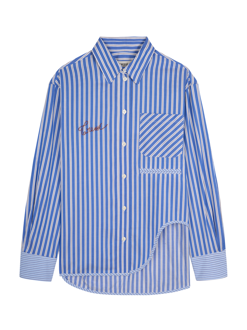 Loose-fitting striped shirt