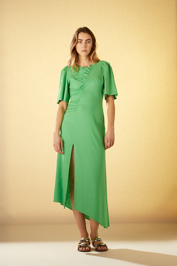 Asymmetrical split maxi dress            