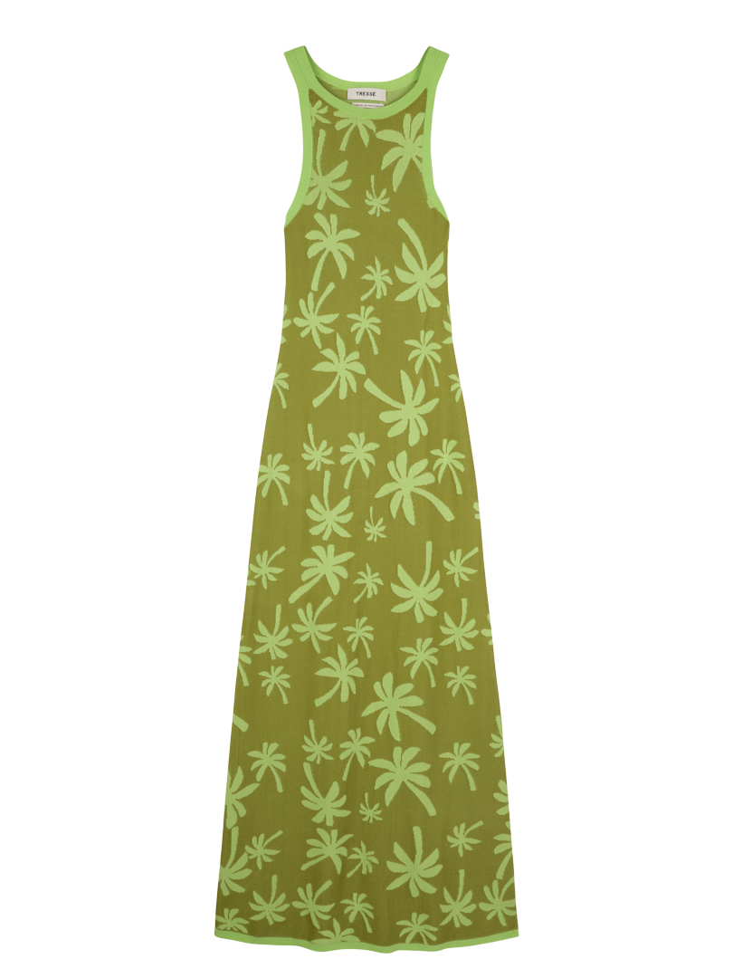 Patterned knit maxi dress