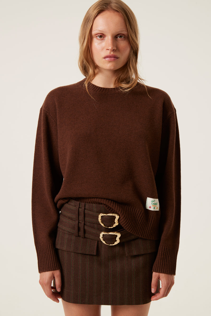 Intarsia jacquard sweater